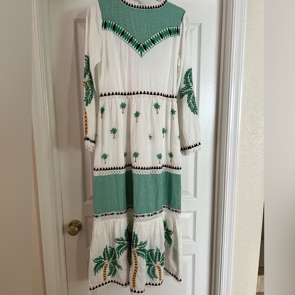 Farm Rio Embroidered Palm Tree Dress - Picture 11 of 11